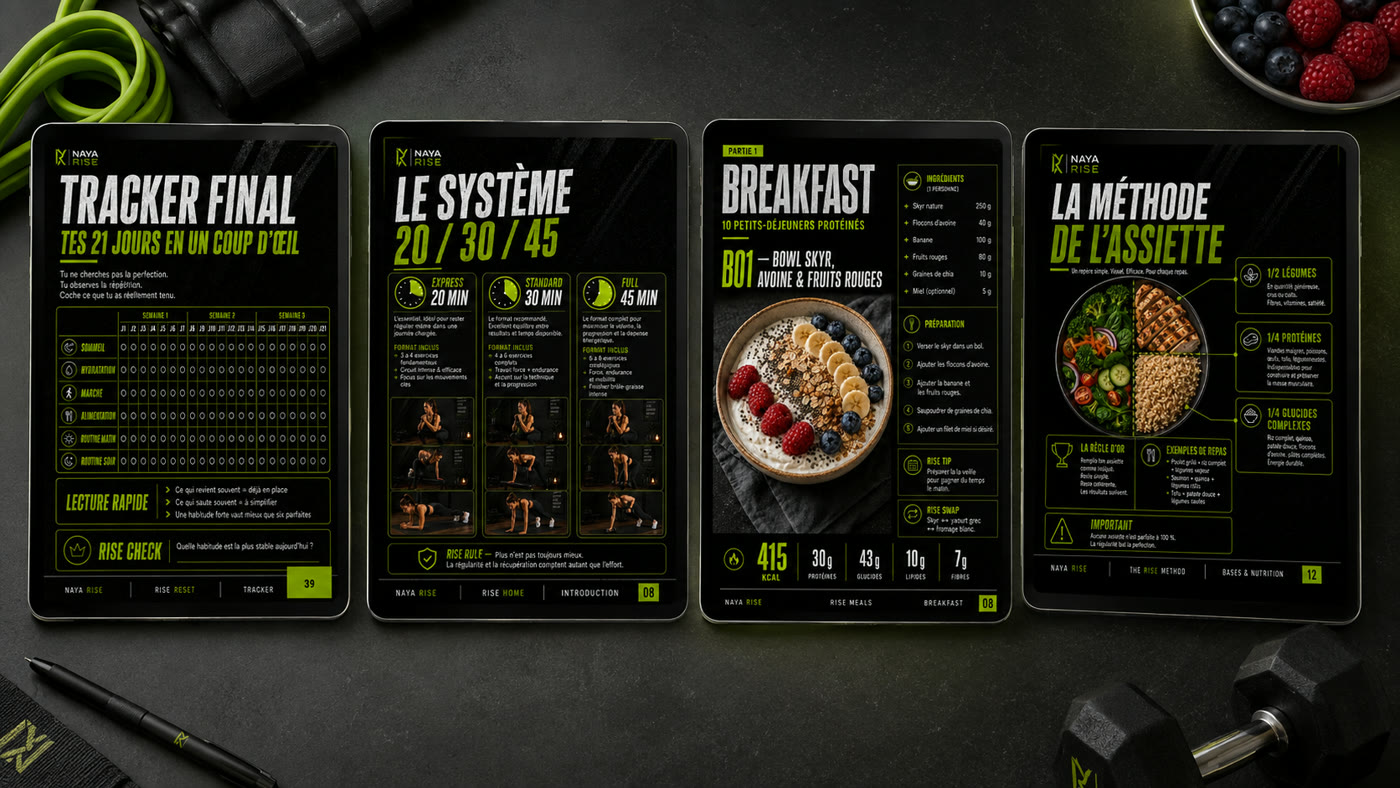 Aperçu des outils concrets des quatre programmes NAYA RISE